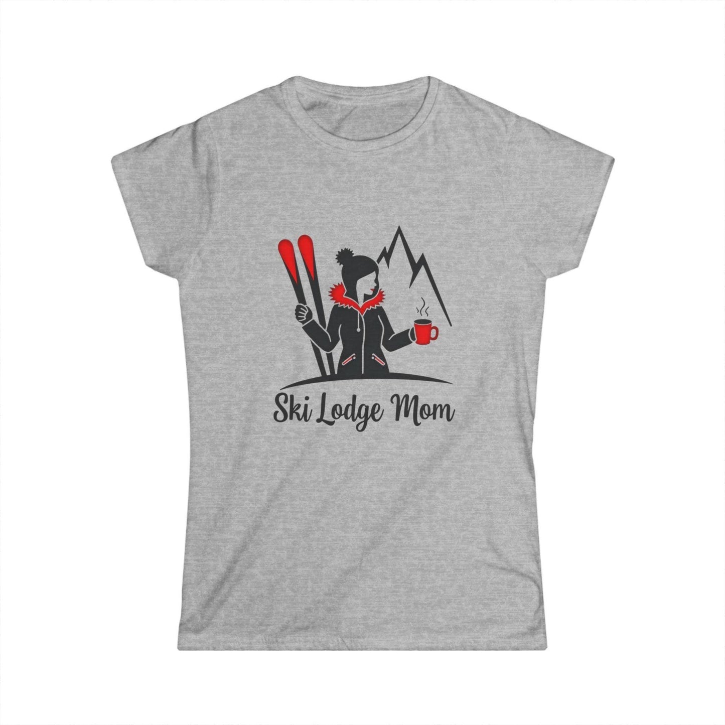 Cozy Ski Lodge Mom Short Sleeve Tee for Winter Getaways - Even Keel LLC