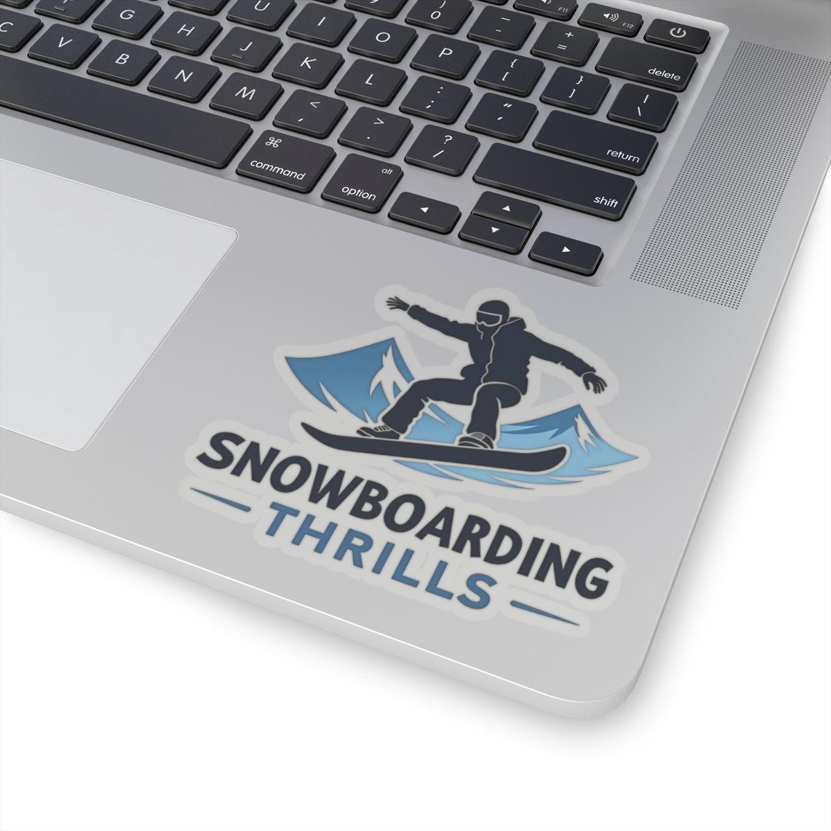 Snowboarding Thrills Sticker for Winter Sports Enthusiasts - Even Keel LLC