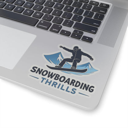 Snowboarding Thrills Sticker for Winter Sports Enthusiasts - Even Keel LLC