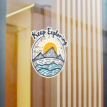 Vinyl Decal - Keep Exploring Ocean's Edge Design Decor - Even Keel LLC