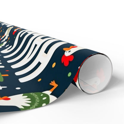 Peck the Halls Christmas Wrapping Papers Fun Gift Wrap - Even Keel LLC