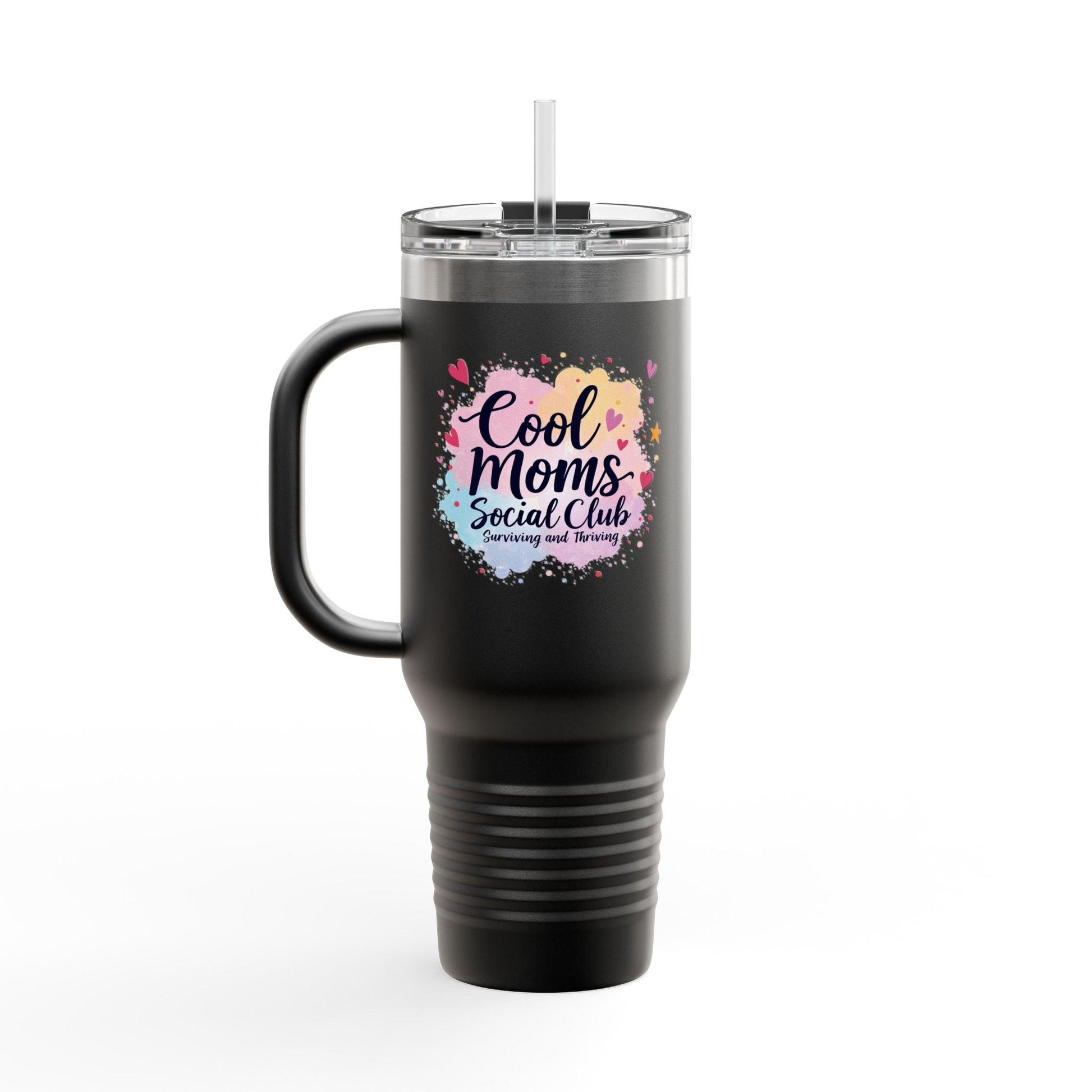 40oz Insulated Travel Mug - Cool Moms Social Club Design - Even Keel LLC