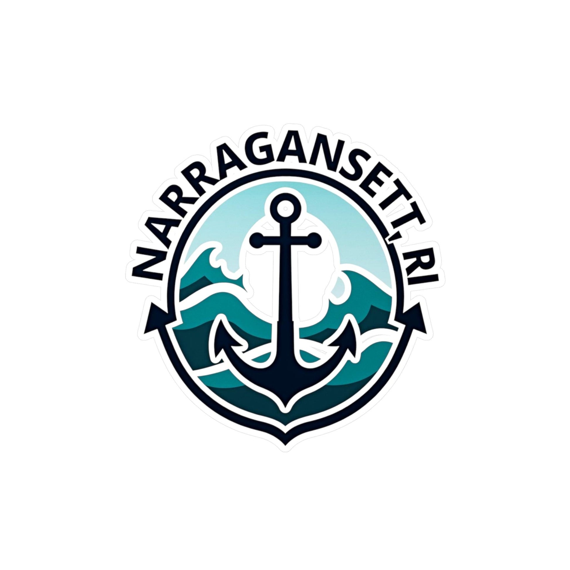 Narragansett Anchor Vinyl Decal for Nautical Decor Art - Even Keel LLC