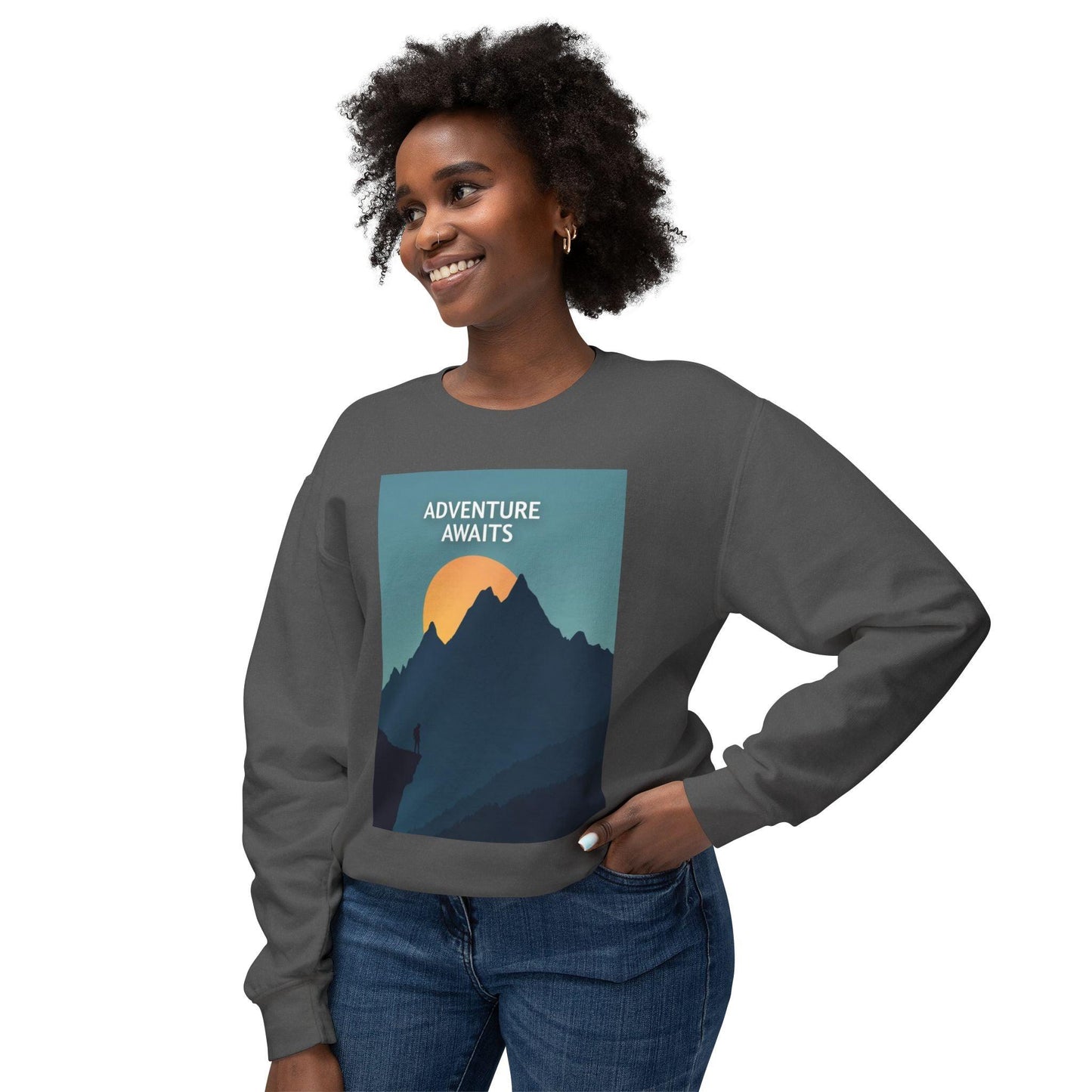 Adventure Awaits Unisex Dyed Crewneck Sweatshirt - Even Keel LLC