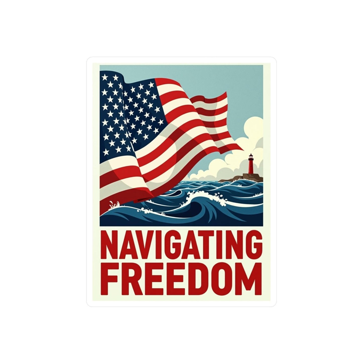 Decal Sticker - Navigating Freedom Adventure Vinyl Decal - Even Keel LLC