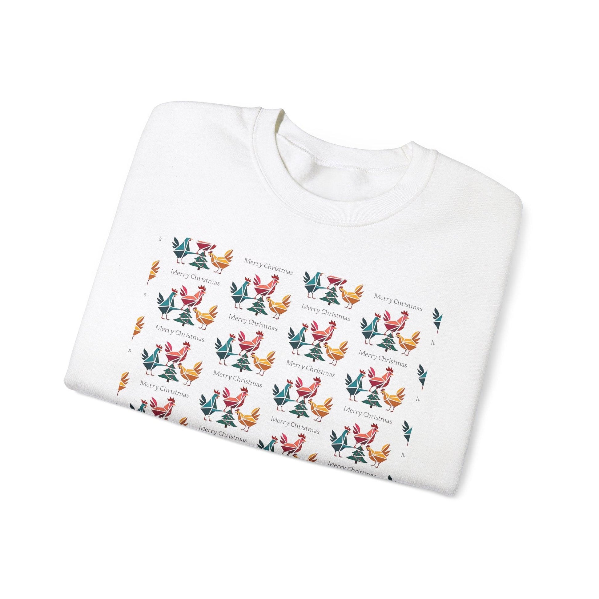 Ugly Christmas Chicken Crewneck Sweatshirt for Comfort - Even Keel LLC