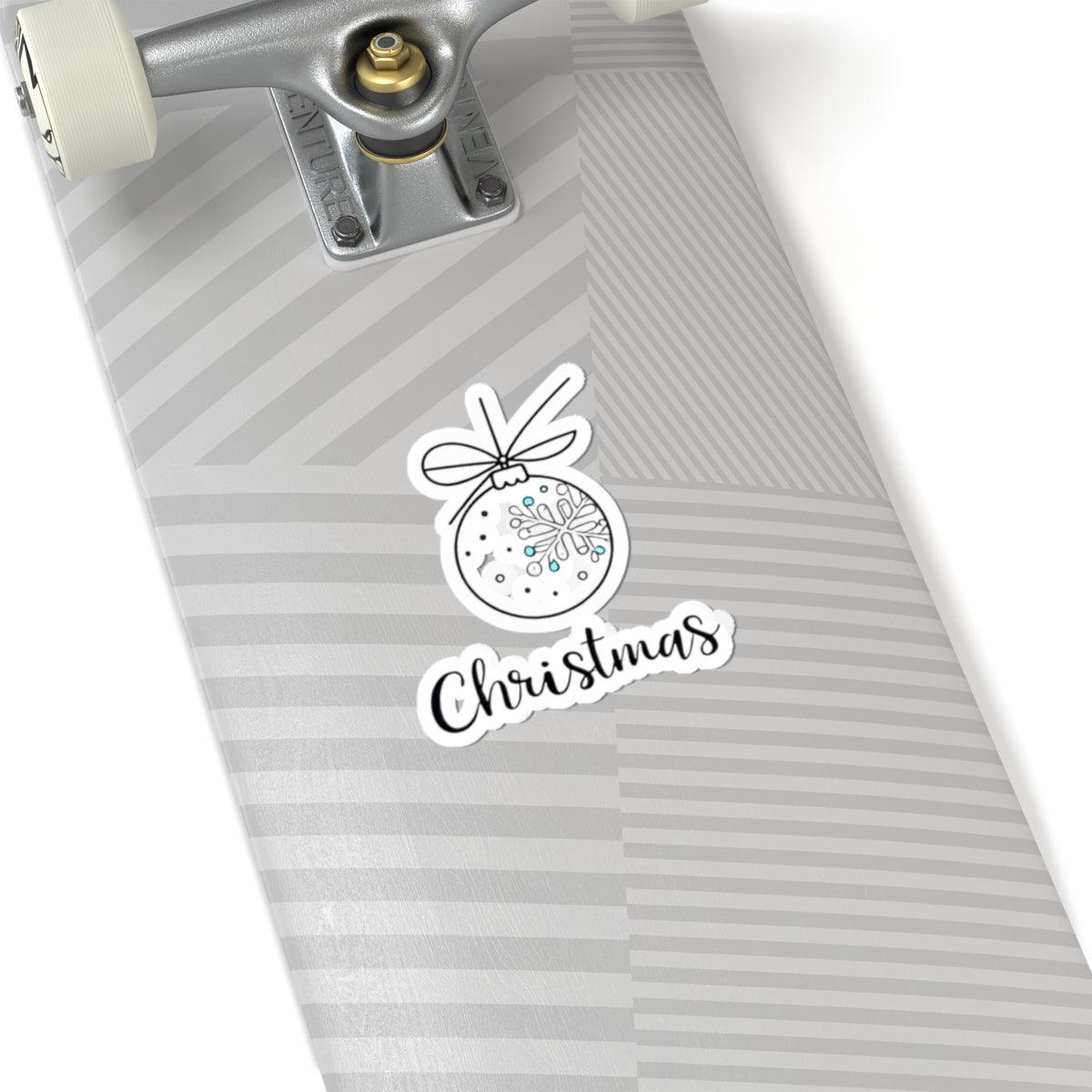 Basic Christmas Sticker - Durable Vinyl Kiss-Cut Design - Even Keel LLC