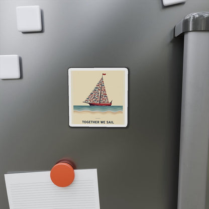 Together We Sail Magnet Custom Die-Cut Durable Design - Even Keel LLC