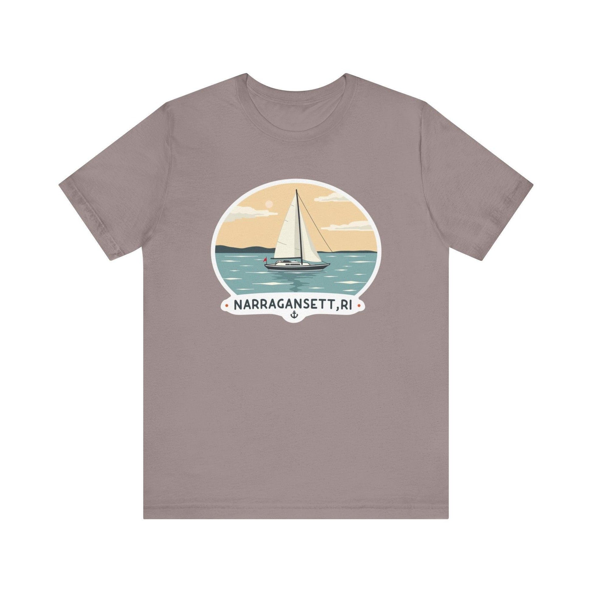 Sailing Tee - Narragansett, RI Unisex Short Sleeve Shirt - Even Keel LLC