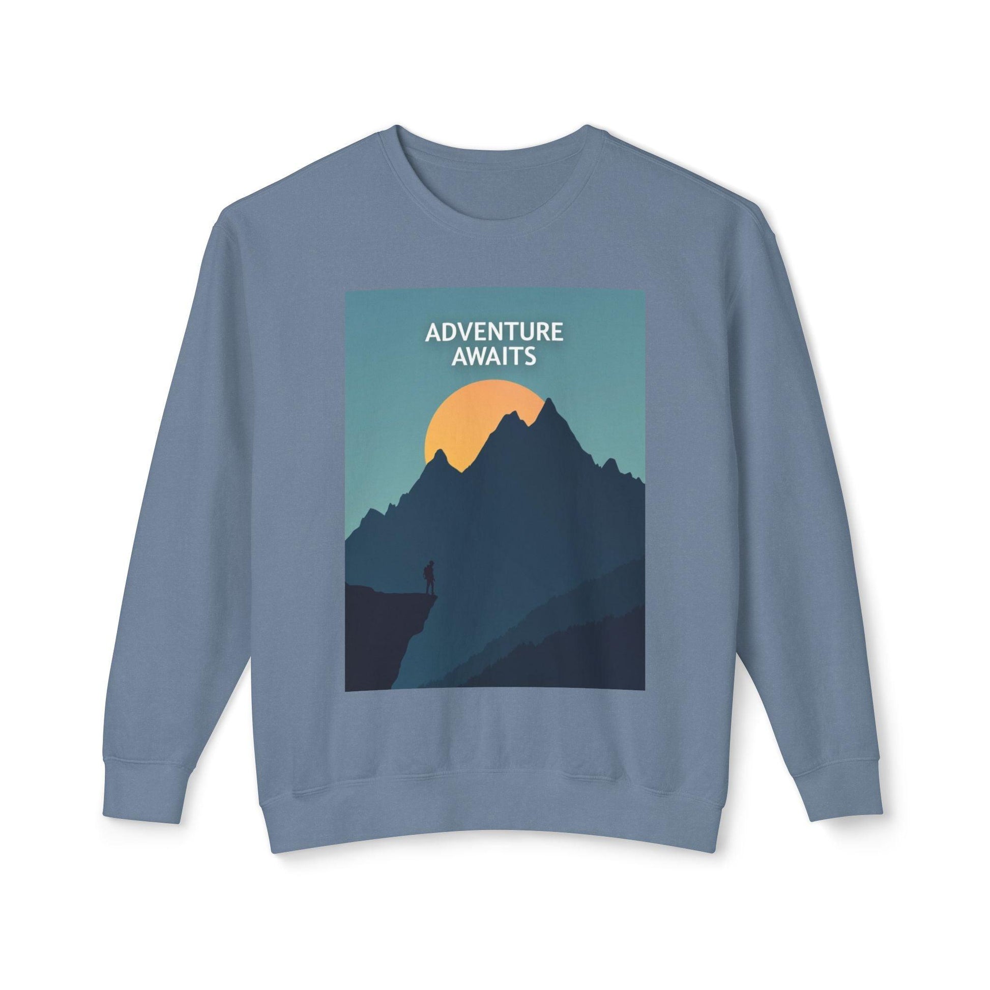 Adventure Awaits Unisex Dyed Crewneck Sweatshirt - Even Keel LLC