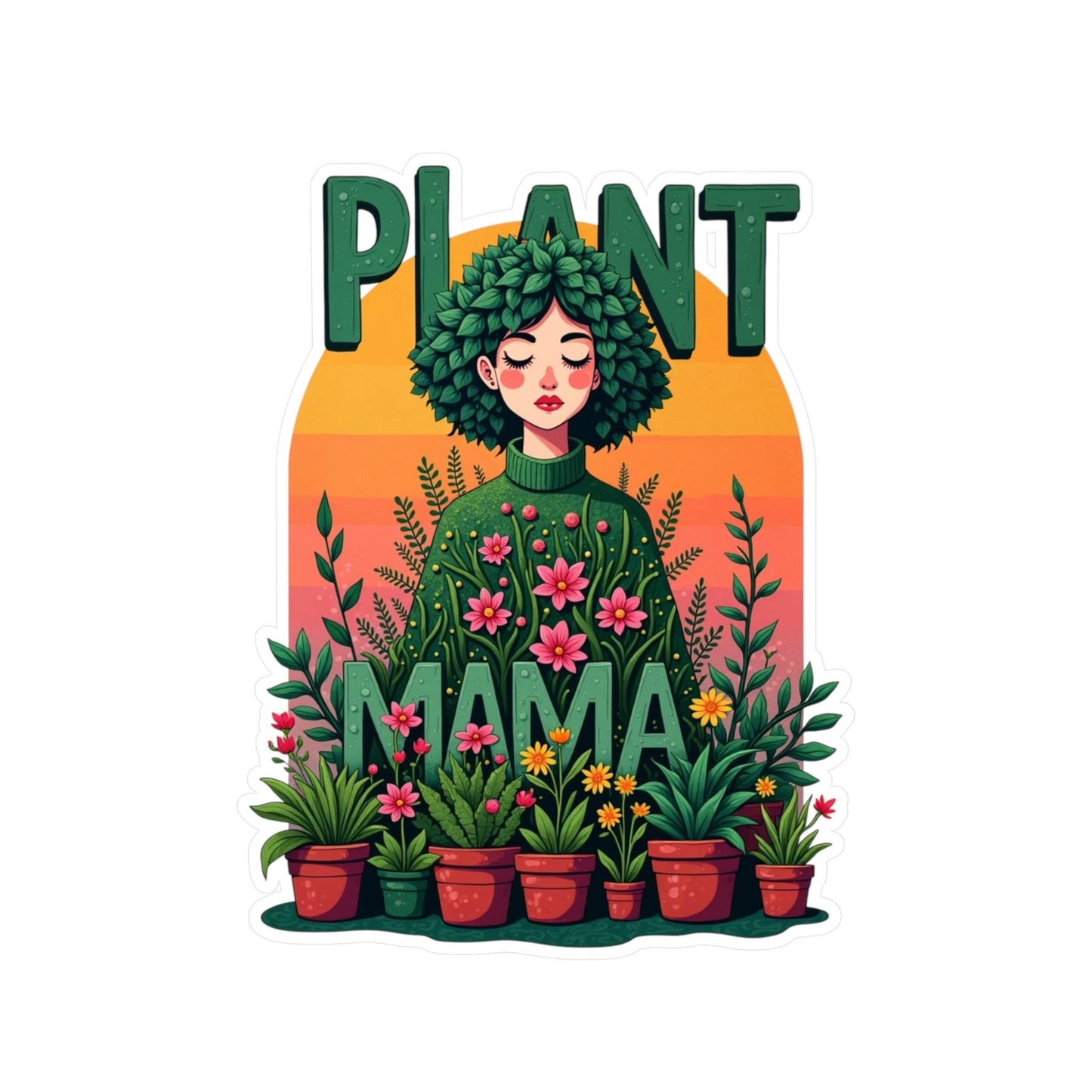 Plant Mama Decal - High Quality Vinyl Sticker Art - Even Keel LLC