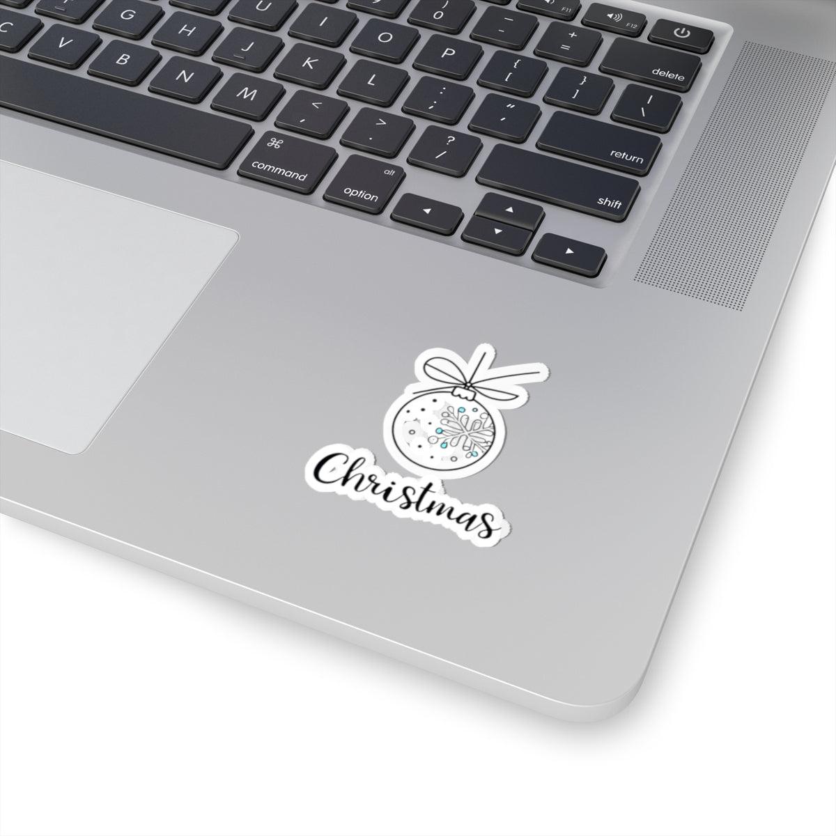 Basic Christmas Sticker - Durable Vinyl Kiss-Cut Design - Even Keel LLC