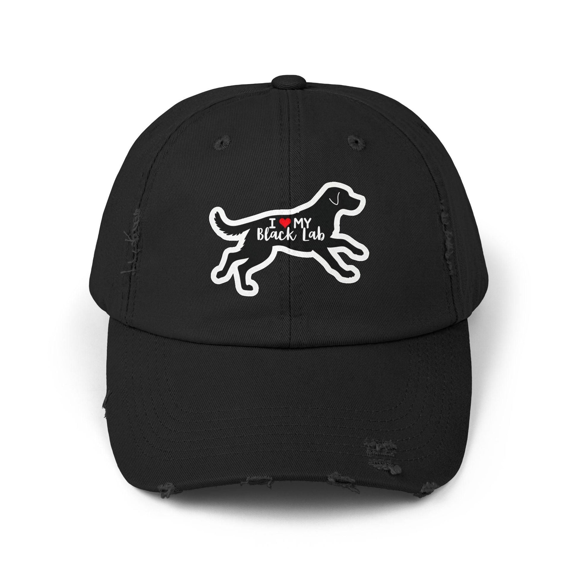 Black Lab Hat Unisex Distressed Cap for Dog Lovers Gift - Even Keel LLC