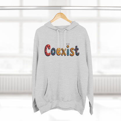 Fleece Hoodie - Coexist Design for Comfort and Style - Even Keel LLC