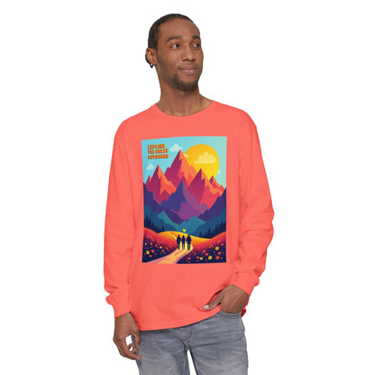 Colorful Outdoors Long Sleeve T-Shirt for Adventurous Days - Even Keel LLC