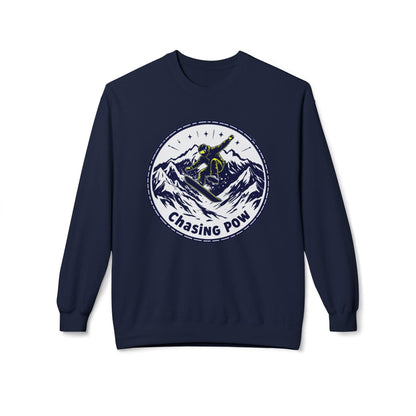 Chasing POW Snowboarding Sweatshirt for Winter Sports Comfort - Even Keel LLC