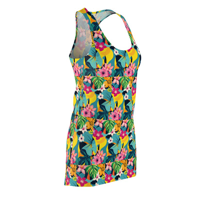 Tropical Floral Racerback Dress for Summer Adventures