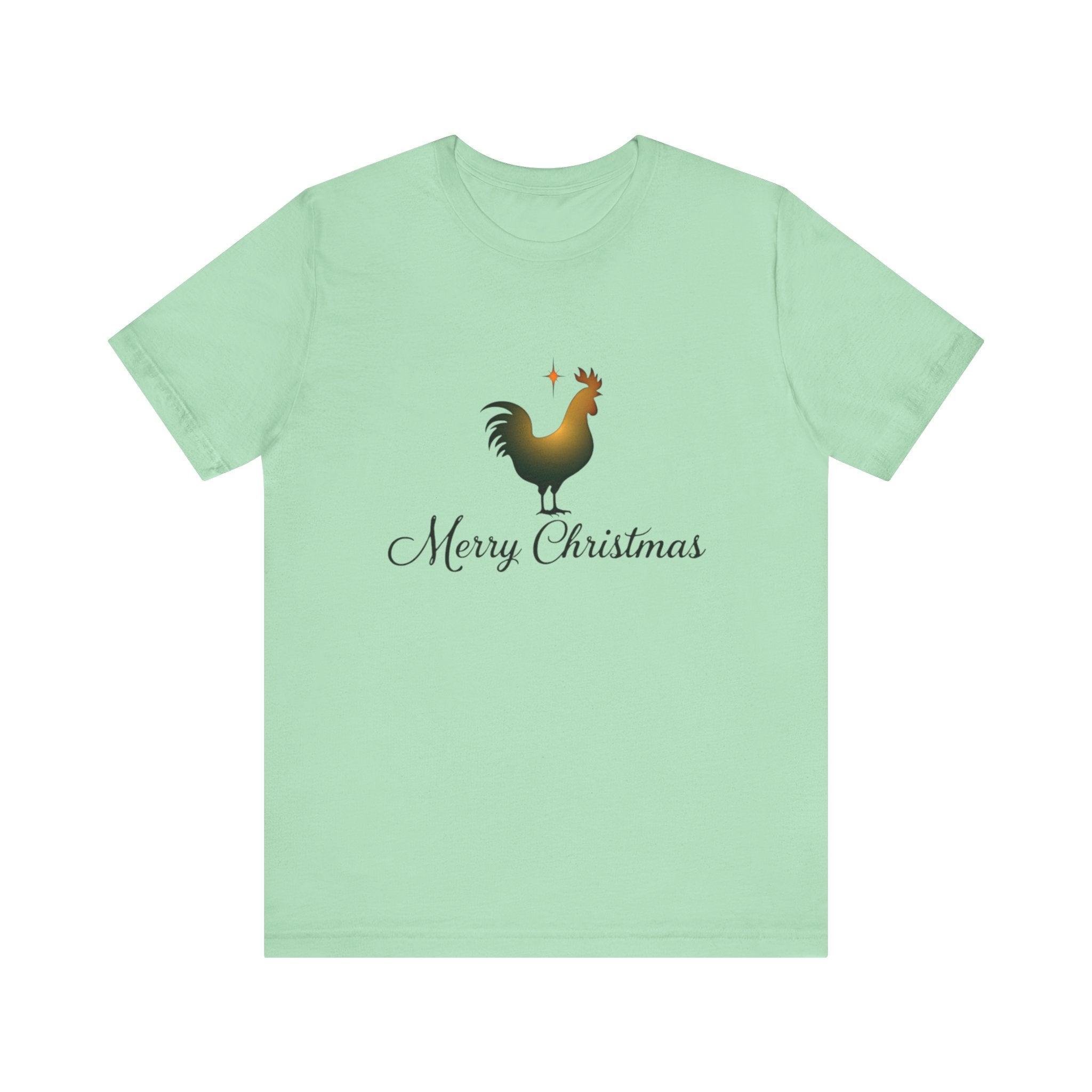 Christmas Chicken Short Sleeve Tee for Festive Fun Fashion - Even Keel LLC