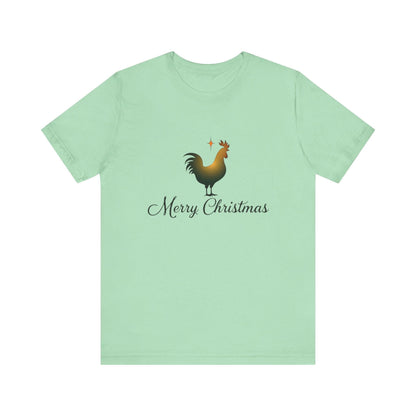 Christmas Chicken Short Sleeve Tee for Festive Fun Fashion - Even Keel LLC