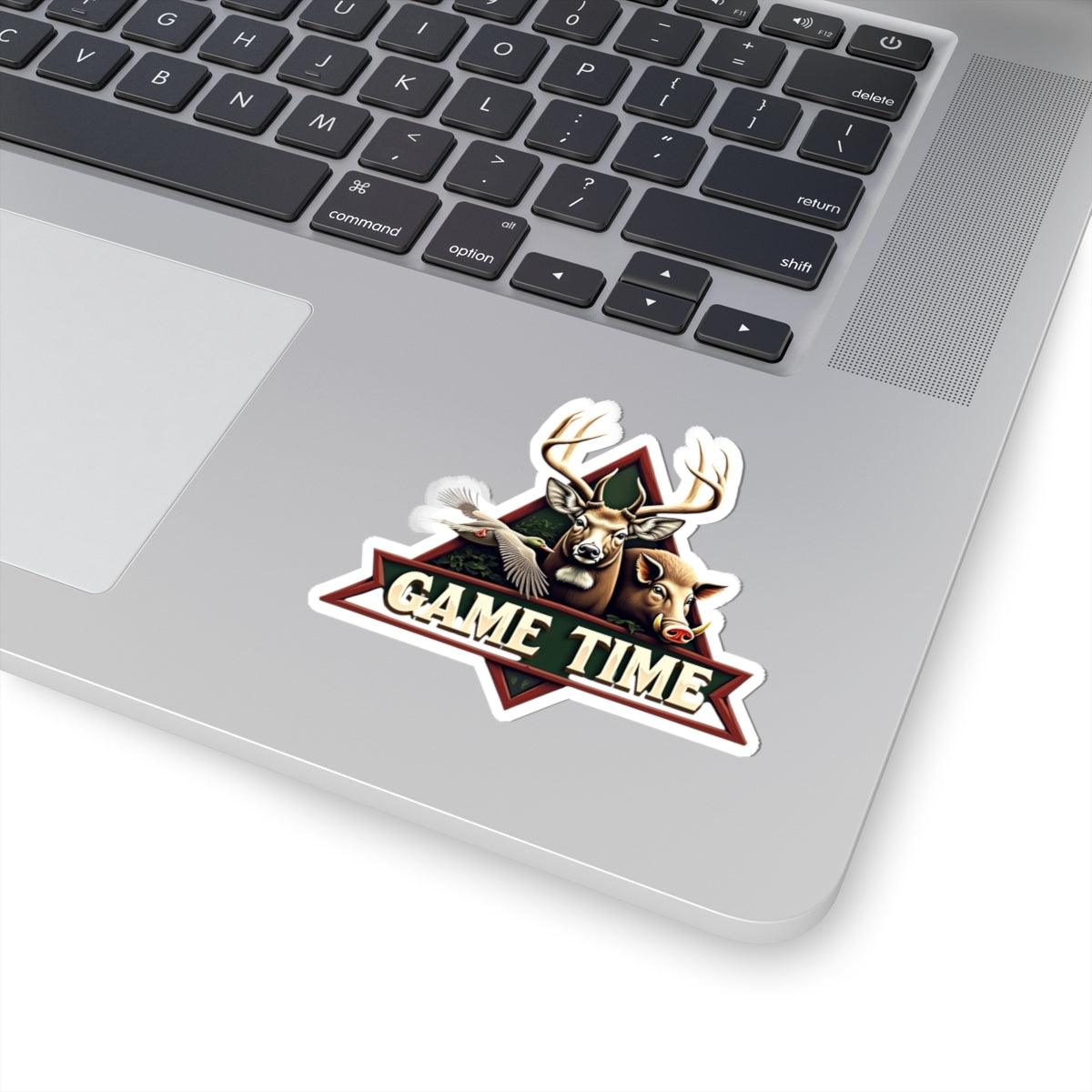 Game Time Hunting Sticker – Custom Kiss-Cut Vinyl Decal - Even Keel LLC