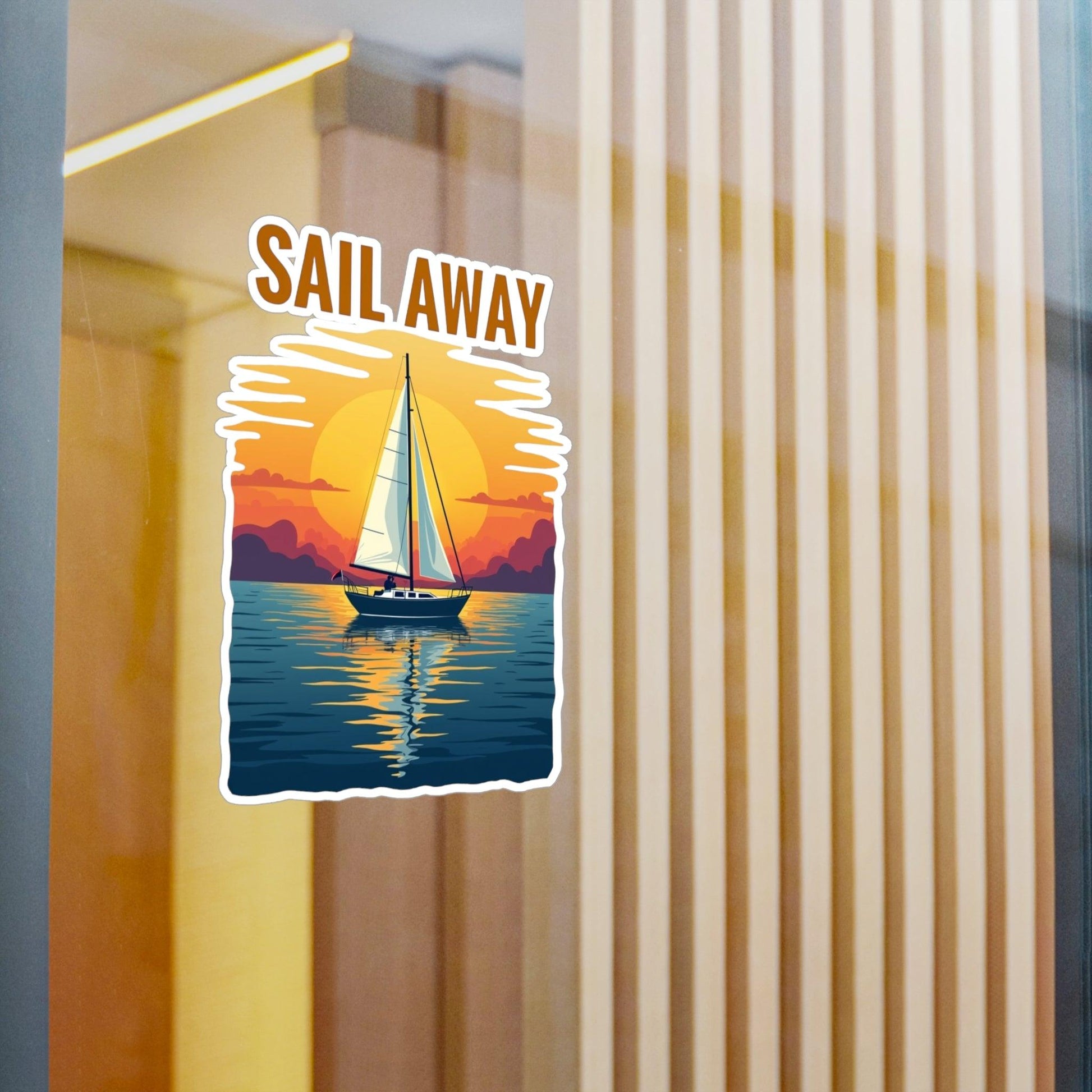 Sail Away Vinyl Decal for Ocean Lovers and Adventurers - Even Keel LLC