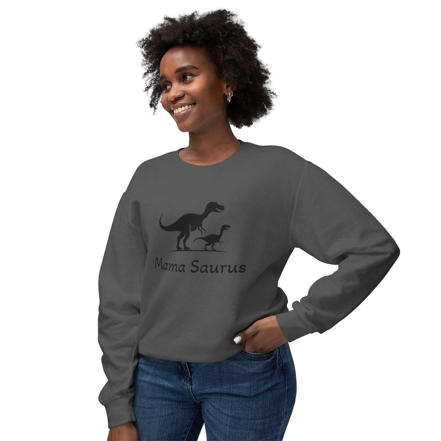 Mama Saurus Sweatshirt for Moms in Soft Cotton Fabric - Even Keel LLC