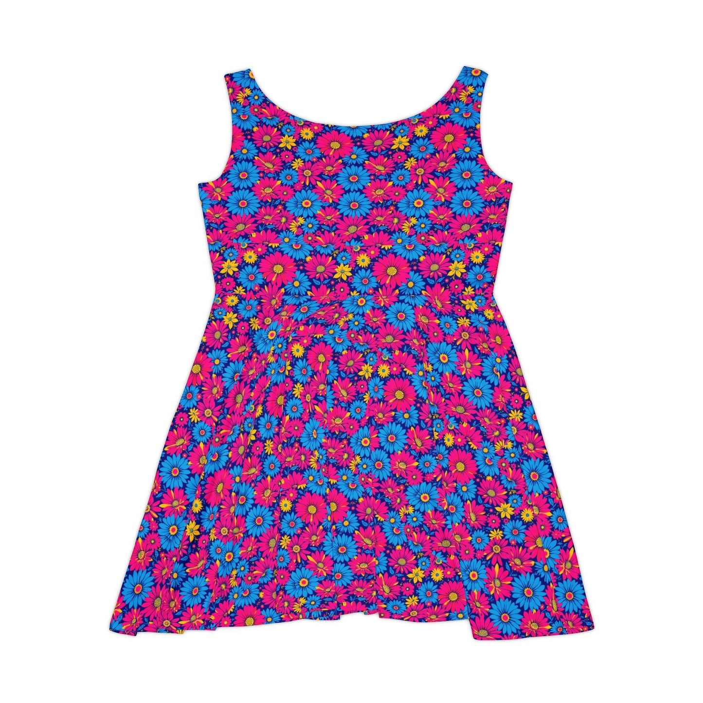 Vibrant Floral Women's Skater Dress for Spring Celebrations - Even Keel LLC