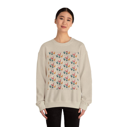 Ugly Christmas Chicken Crewneck Sweatshirt for Comfort - Even Keel LLC