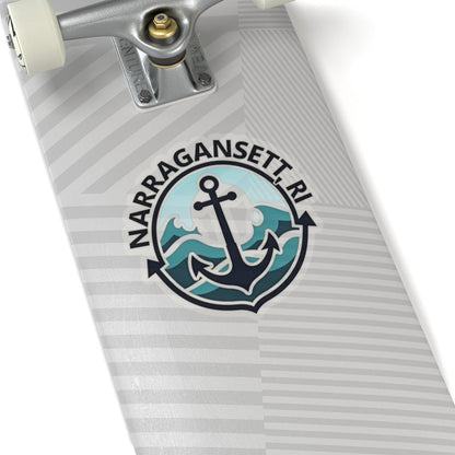 Narragansett, RI Sticker - Custom Kiss-Cut Vinyl Design - Even Keel LLC