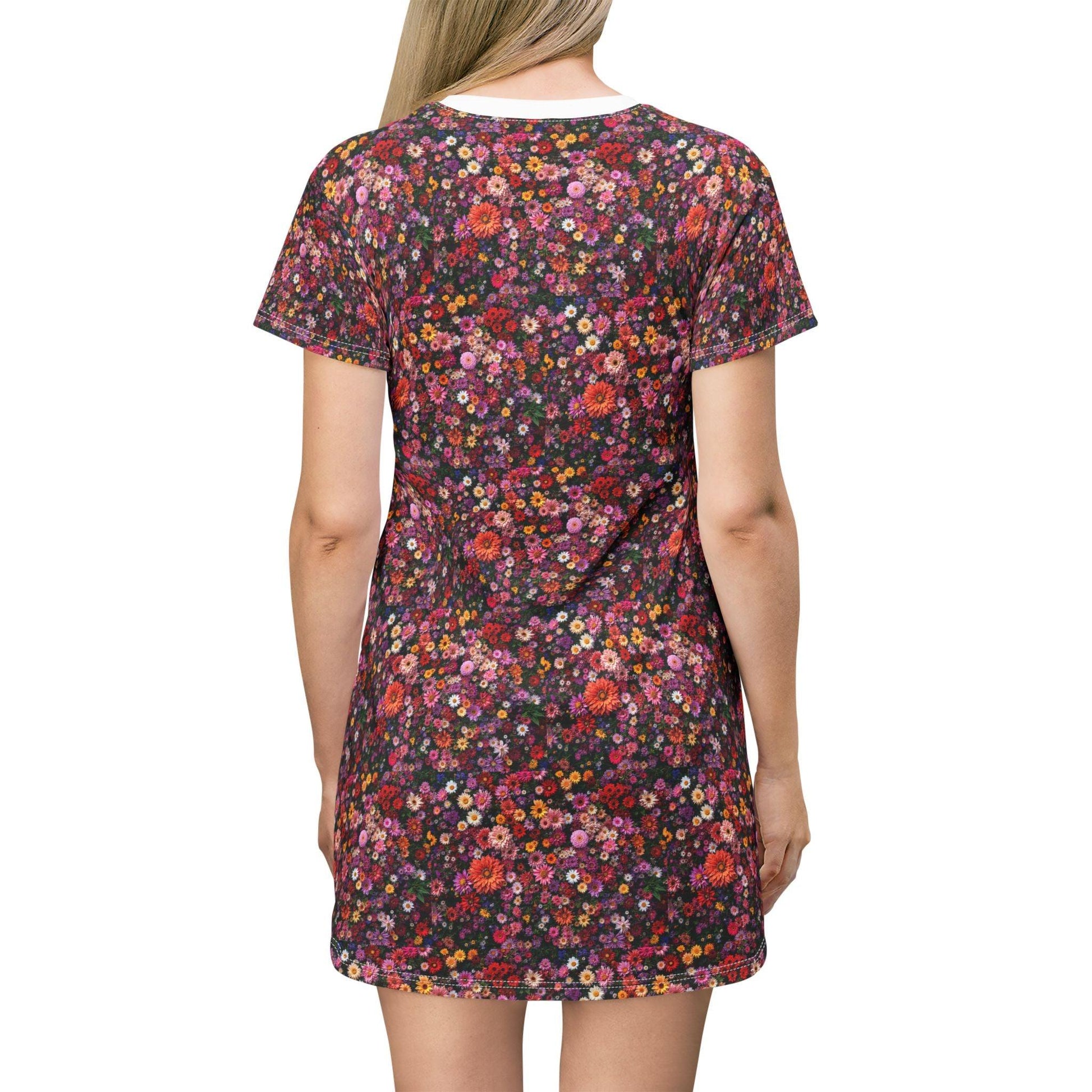 Floral Print T-Shirt Dress Casual Summer Style for Women - Even Keel LLC