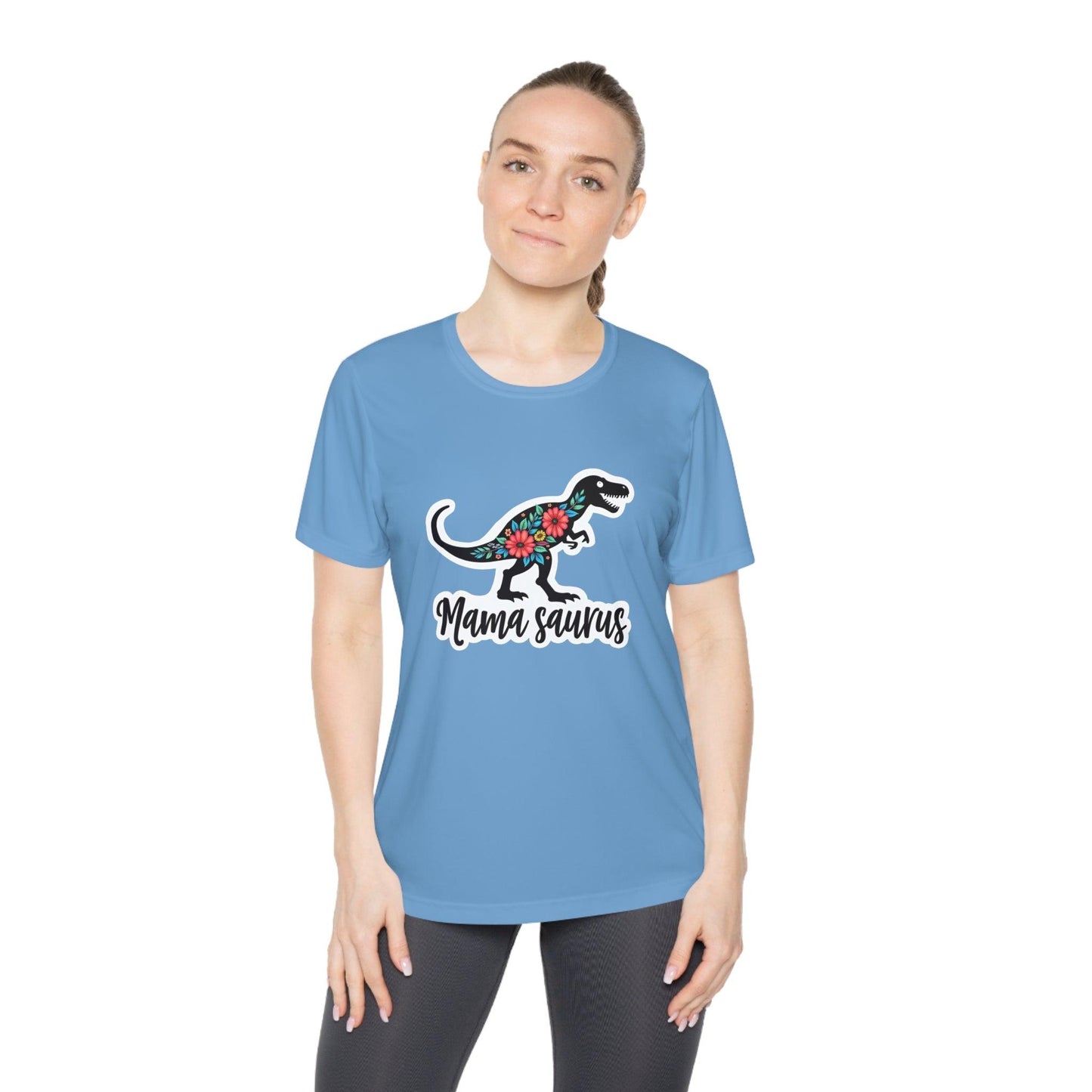 Sport-Tek Quick Dry Tee Shirt - Mama Saurus Rex Style - Even Keel LLC