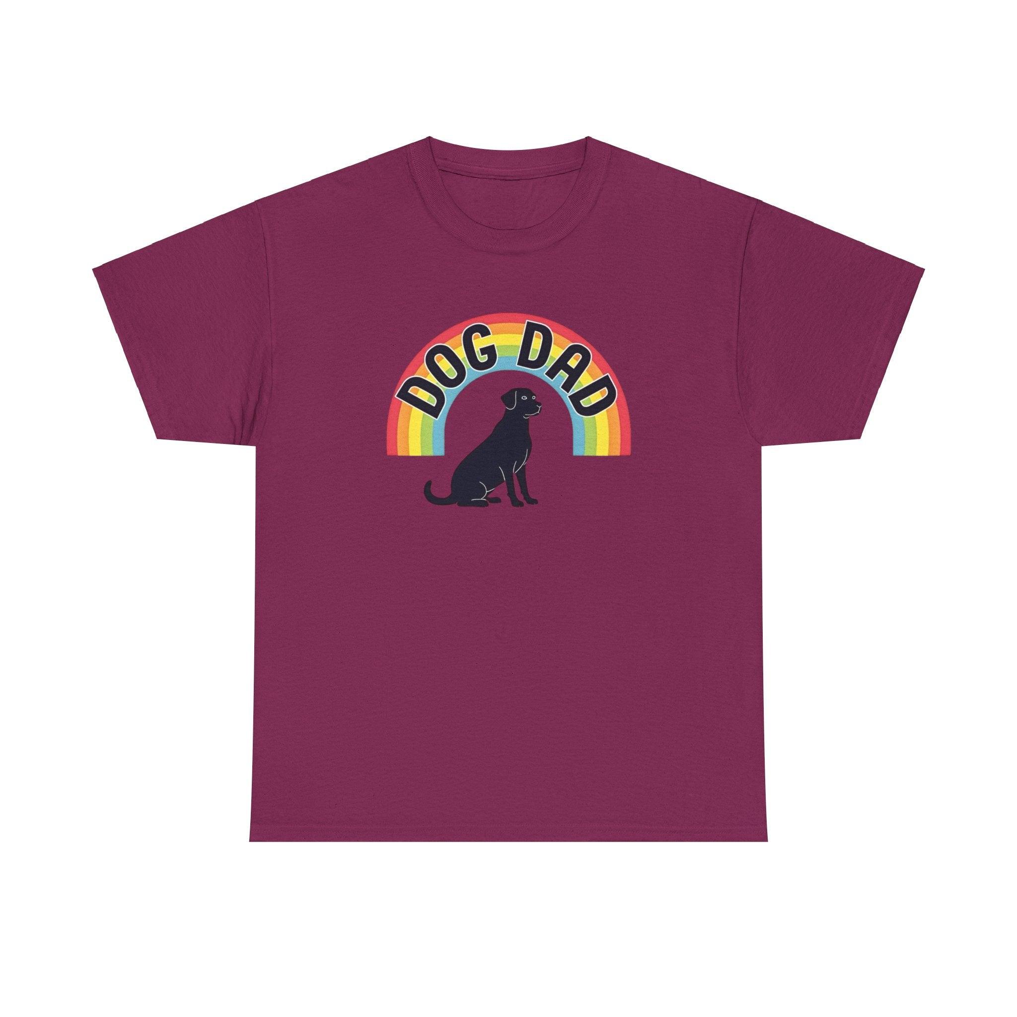 Rainbow Dog Dad Tee for Fun Loving Pet Parents - Even Keel LLC