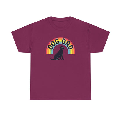 Rainbow Dog Dad Tee for Fun Loving Pet Parents - Even Keel LLC