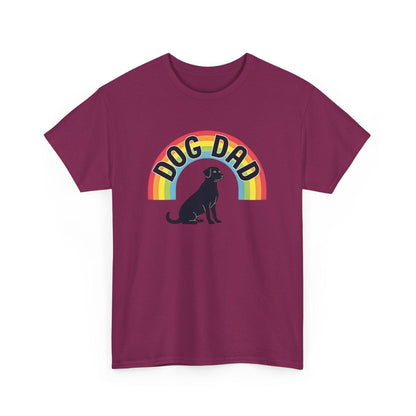 Rainbow Dog Dad Tee for Fun Loving Pet Parents - Even Keel LLC