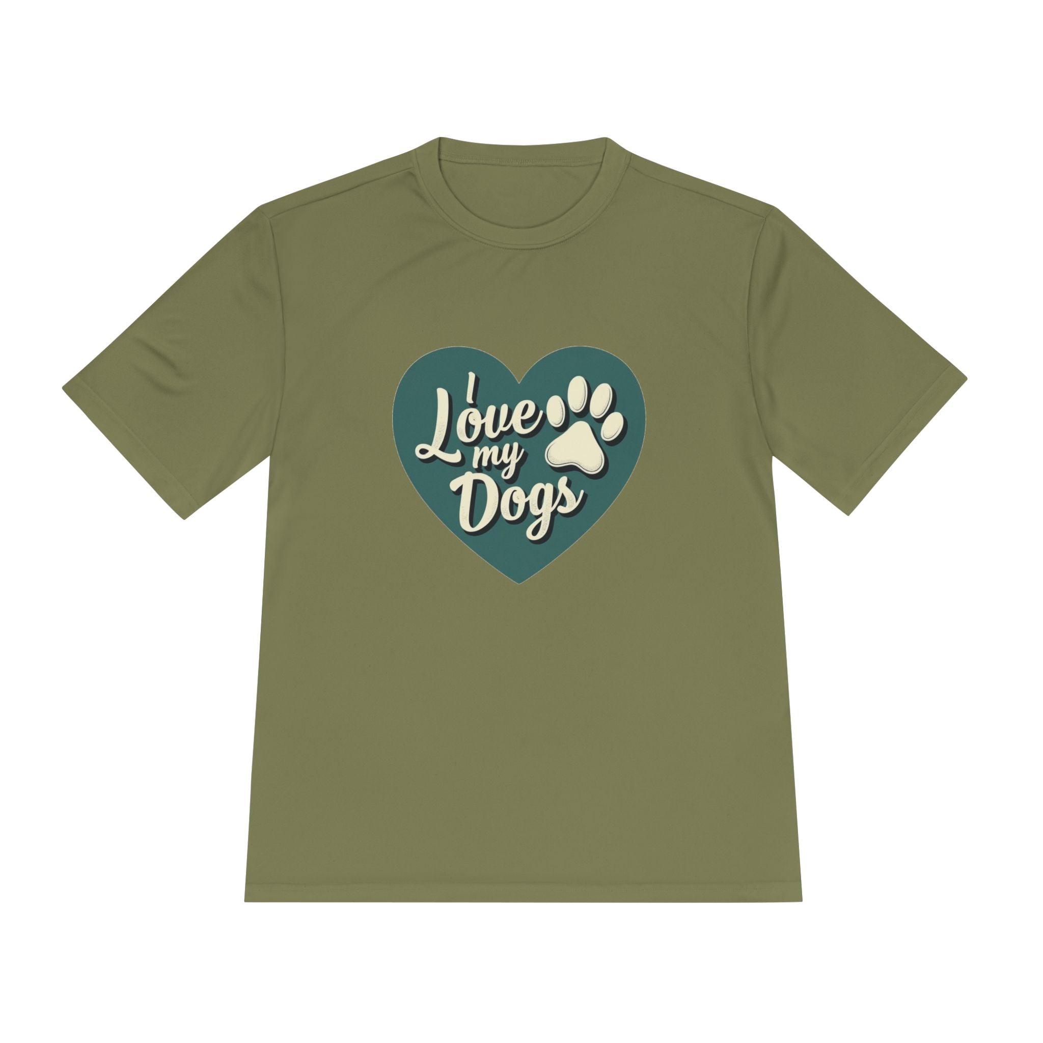 Moisture Wicking Tee - I Love My Dog Quick Dry Shirt - Even Keel LLC