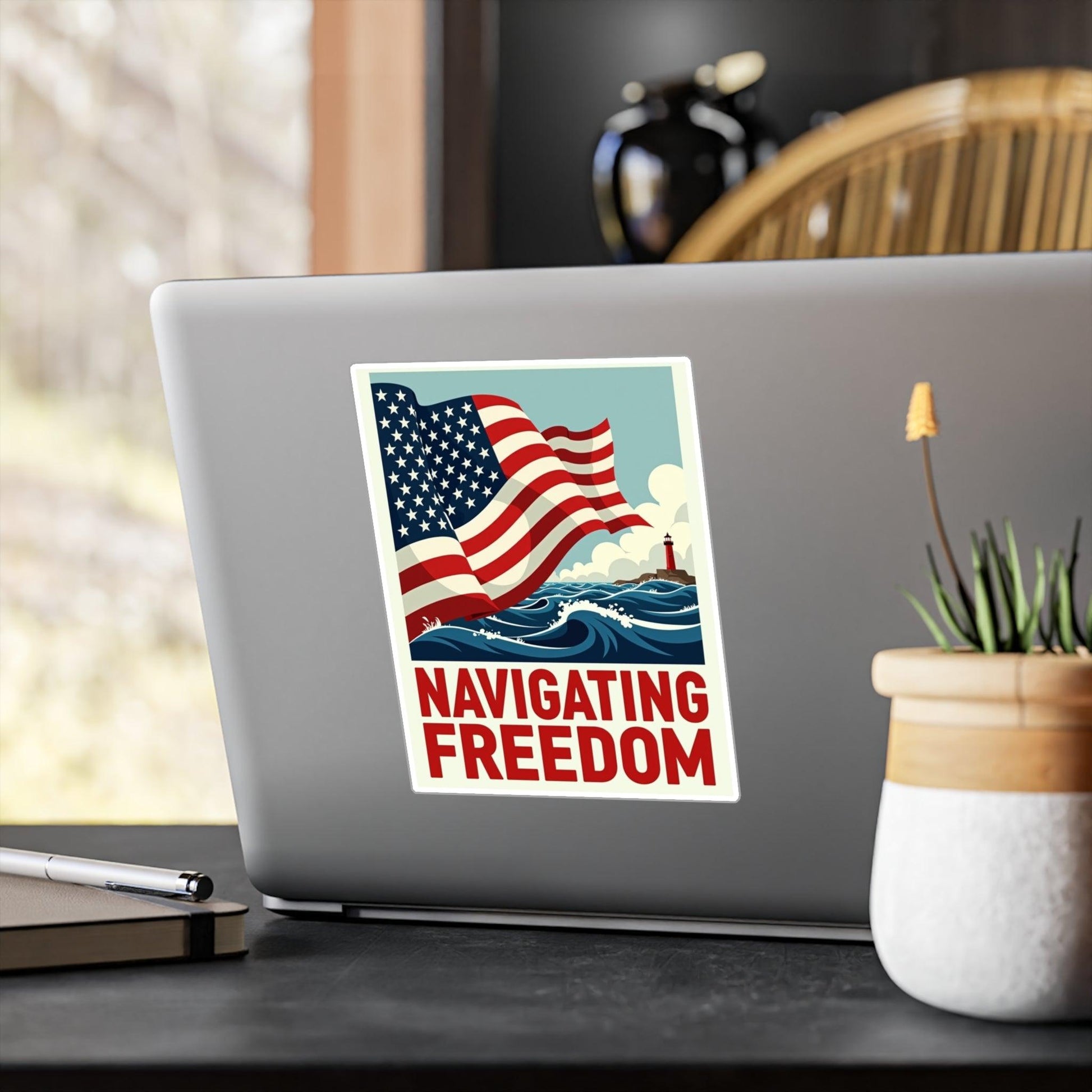 Decal Sticker - Navigating Freedom Adventure Vinyl Decal - Even Keel LLC