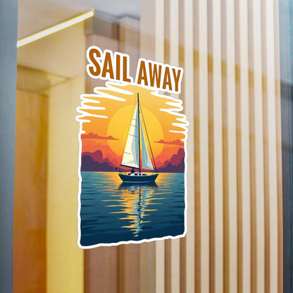 Sail Away Vinyl Decal for Ocean Lovers and Adventurers - Even Keel LLC