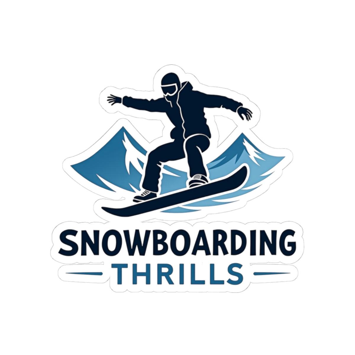 Snowboarding Thrills Sticker for Winter Sports Enthusiasts - Even Keel LLC