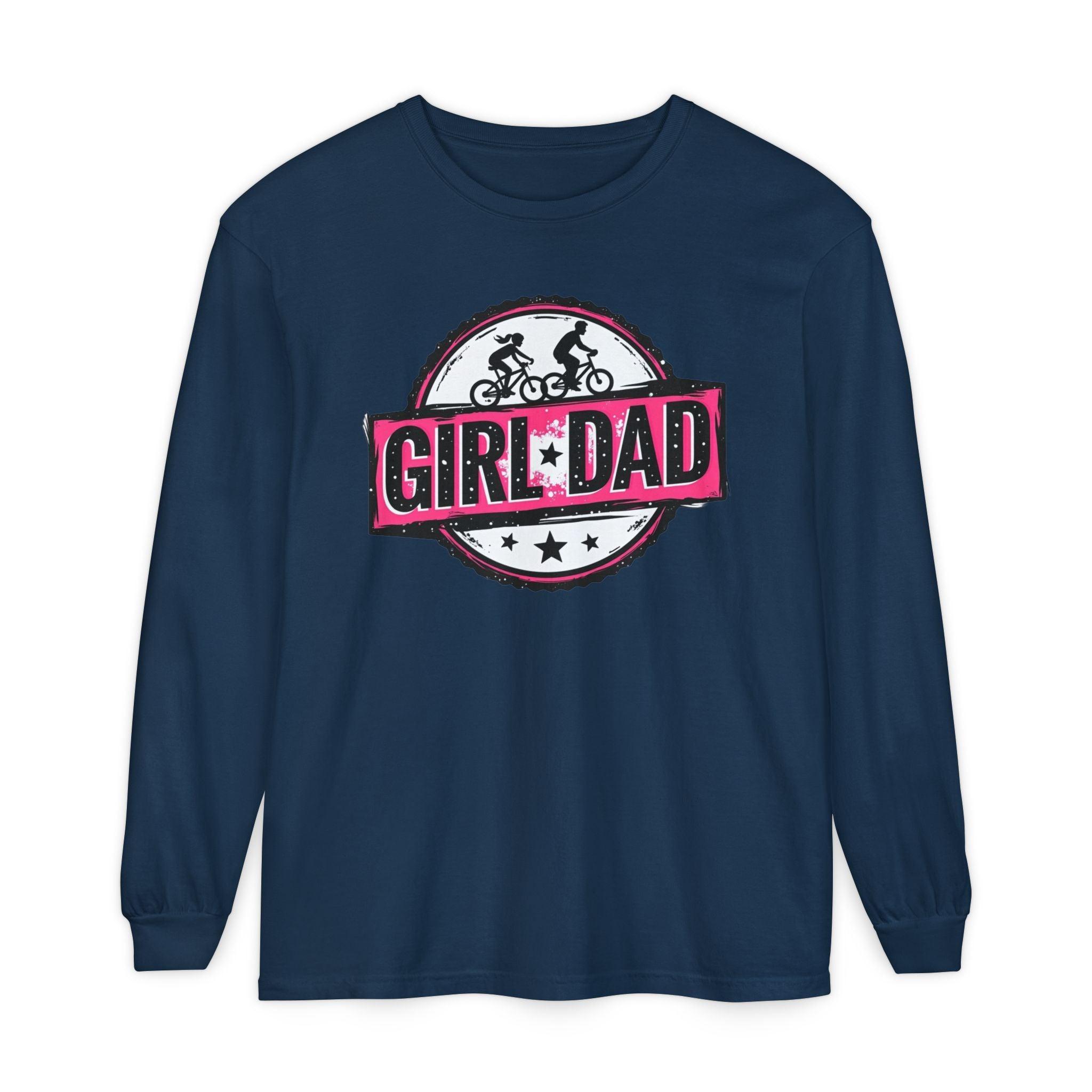 Girl Dad Long Sleeve T-Shirt for Proud Fathers of Daughters - Even Keel LLC