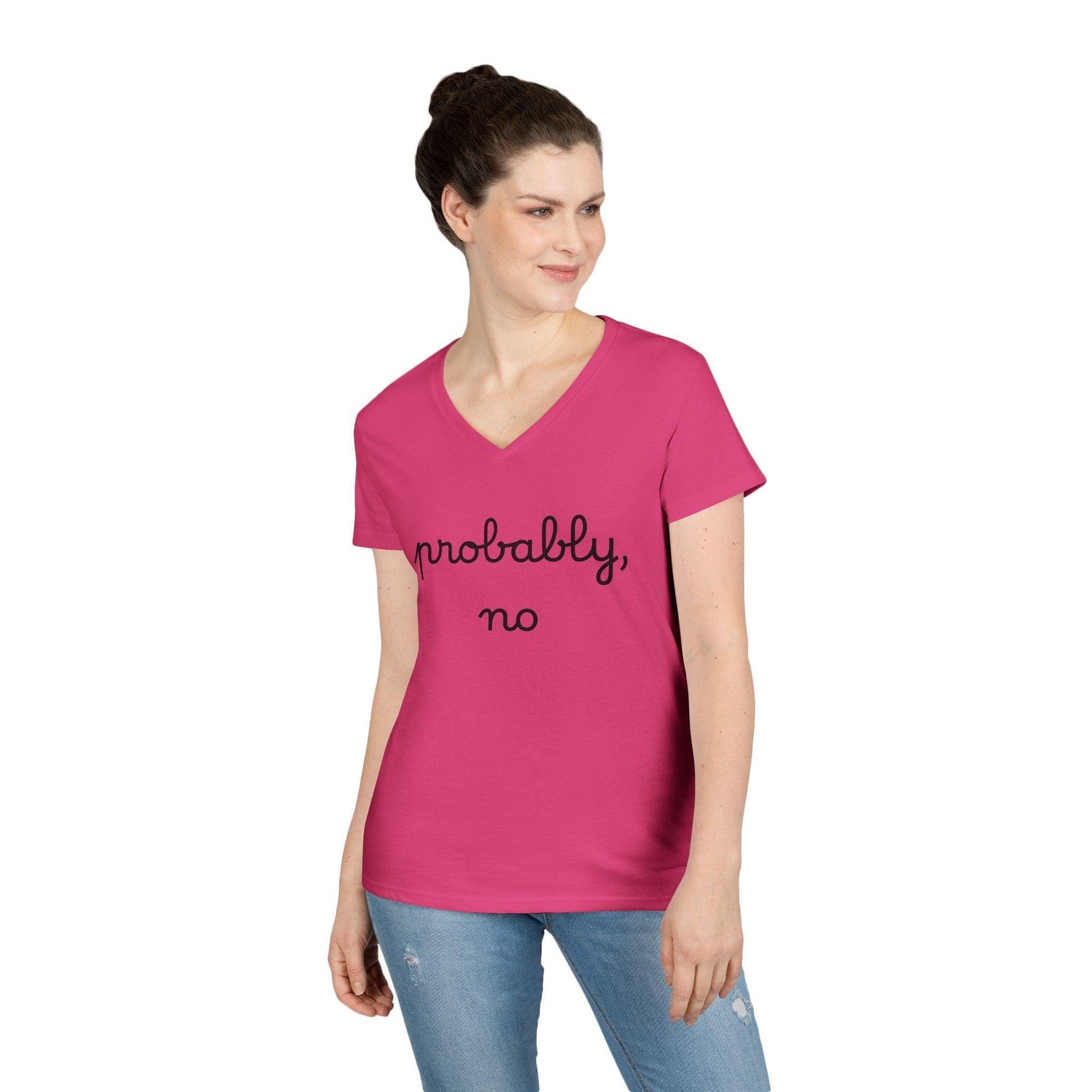 V-Neck T-Shirt - Probably No Women's Tee for Everyday Wear - Even Keel LLC