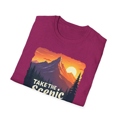 Scenic Route T-Shirt for Adventurers and Explorers Gear - Even Keel LLC