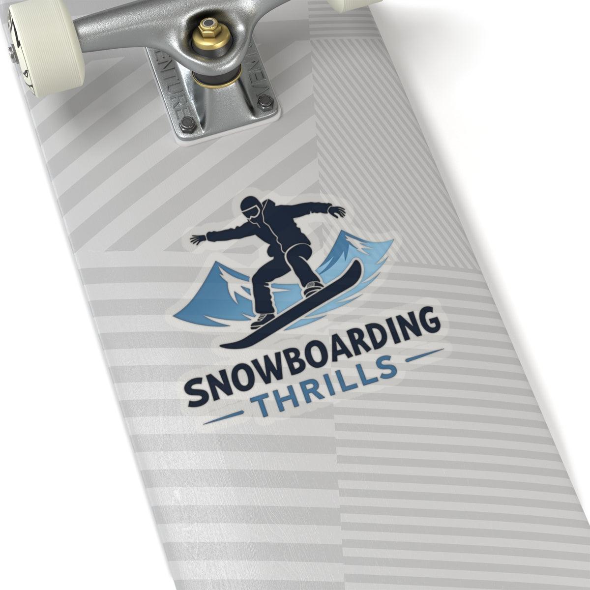 Snowboarding Thrills Sticker for Winter Sports Enthusiasts - Even Keel LLC