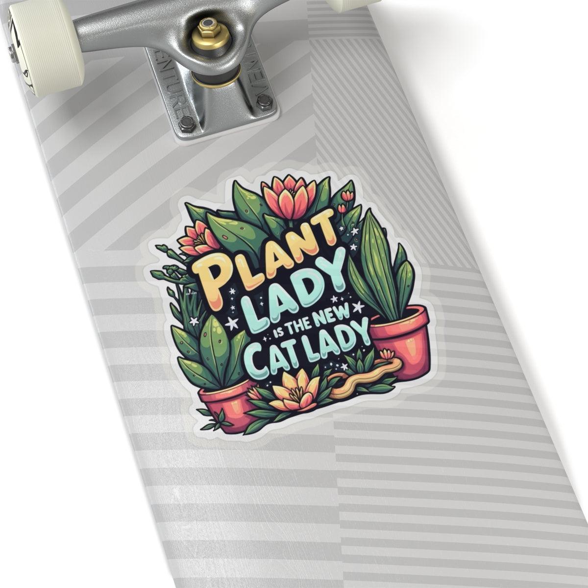 Plant Lady is the New Cat Lady Sticker for Home Decor - Even Keel LLC