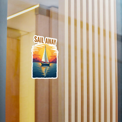 Sail Away Vinyl Decal for Ocean Lovers and Adventurers - Even Keel LLC