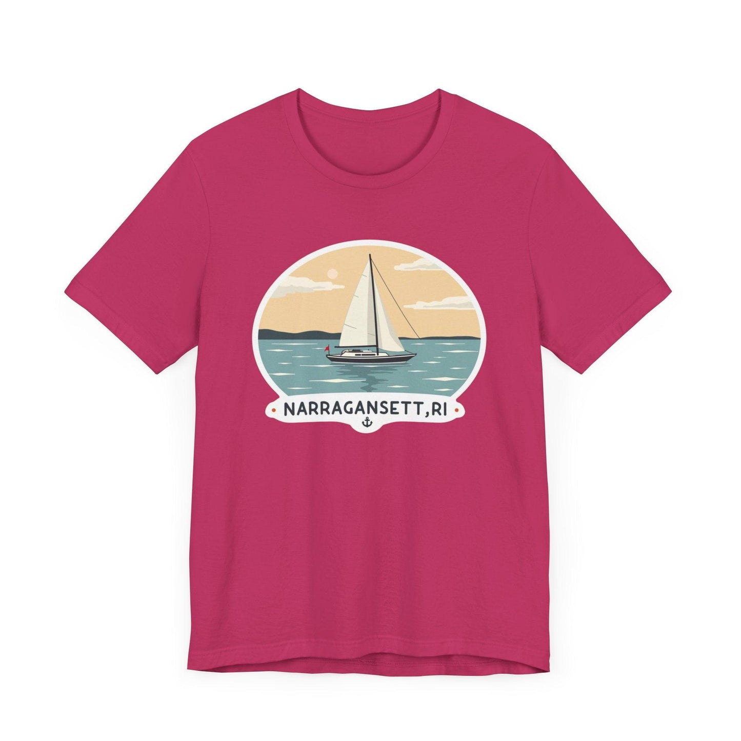 Sailing Tee - Narragansett, RI Unisex Short Sleeve Shirt - Even Keel LLC