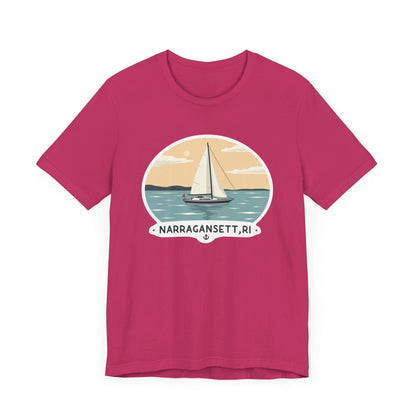 Sailing Tee - Narragansett, RI Unisex Short Sleeve Shirt - Even Keel LLC