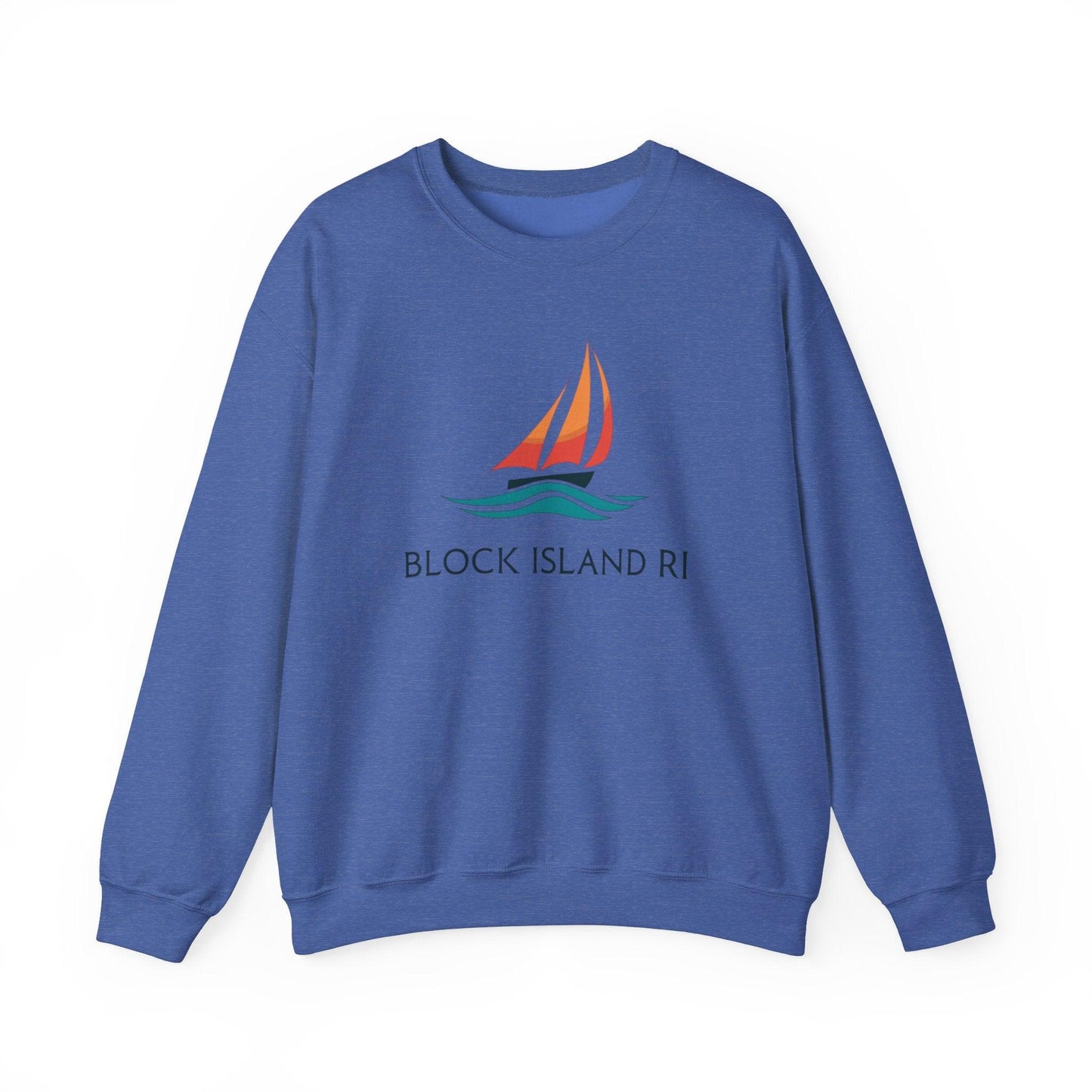 Unisex Crewneck Sweatshirt Block Island Sailboat Design - Even Keel LLC