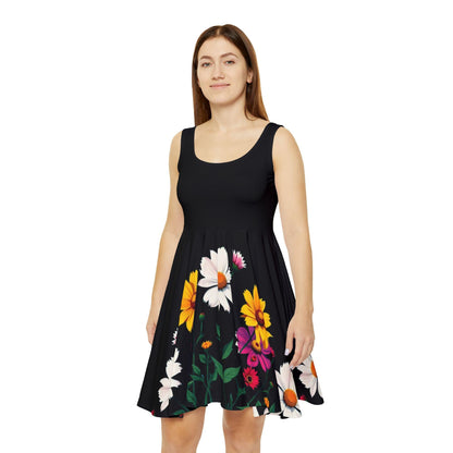 Floral Print Women's Skater Dress - Summer Party & Casual Wear - Even Keel LLC