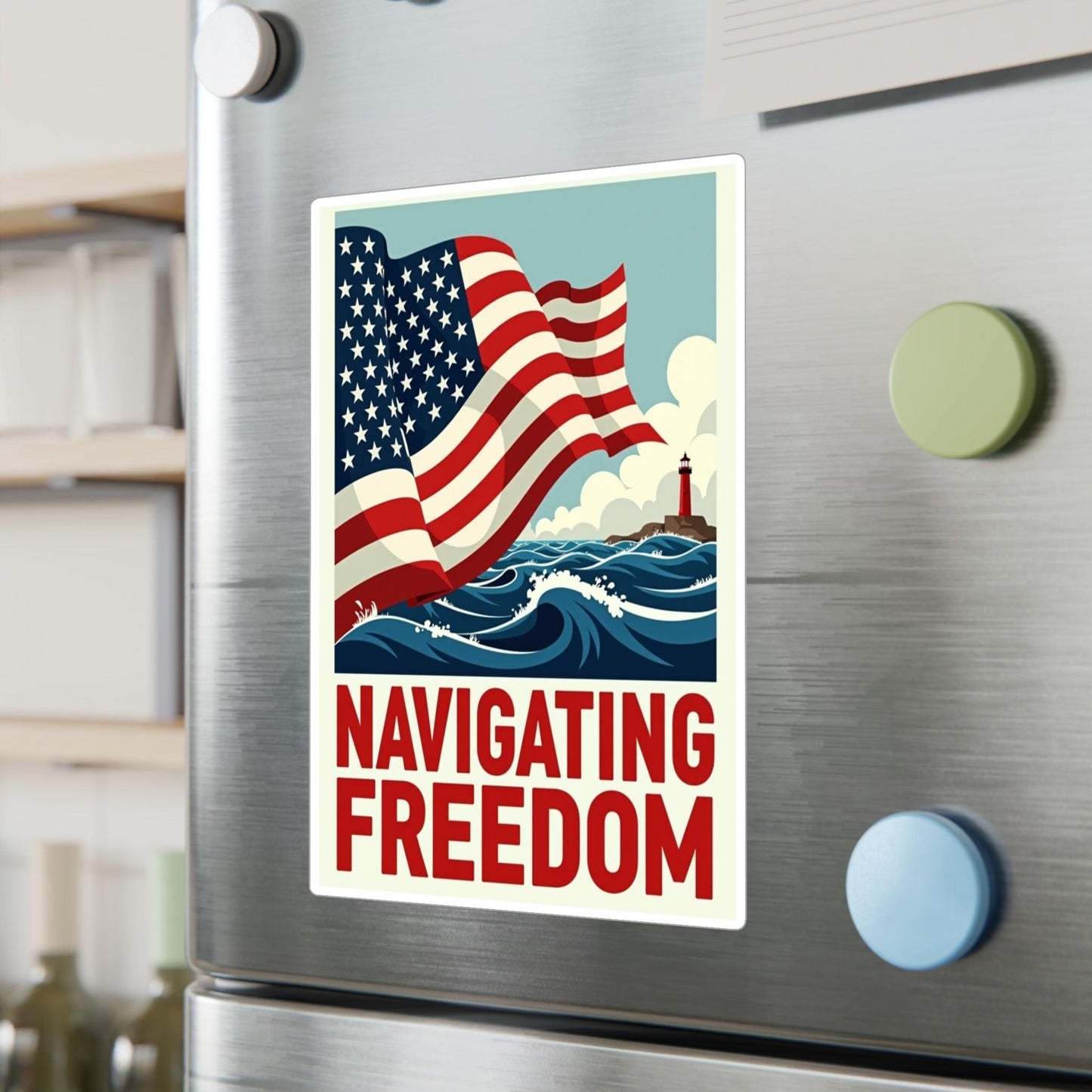 Decal Sticker - Navigating Freedom Adventure Vinyl Decal - Even Keel LLC