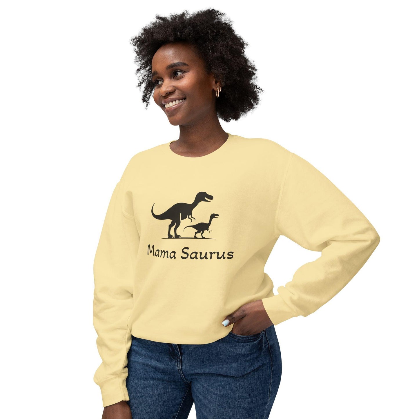 Mama Saurus Sweatshirt for Moms in Soft Cotton Fabric - Even Keel LLC